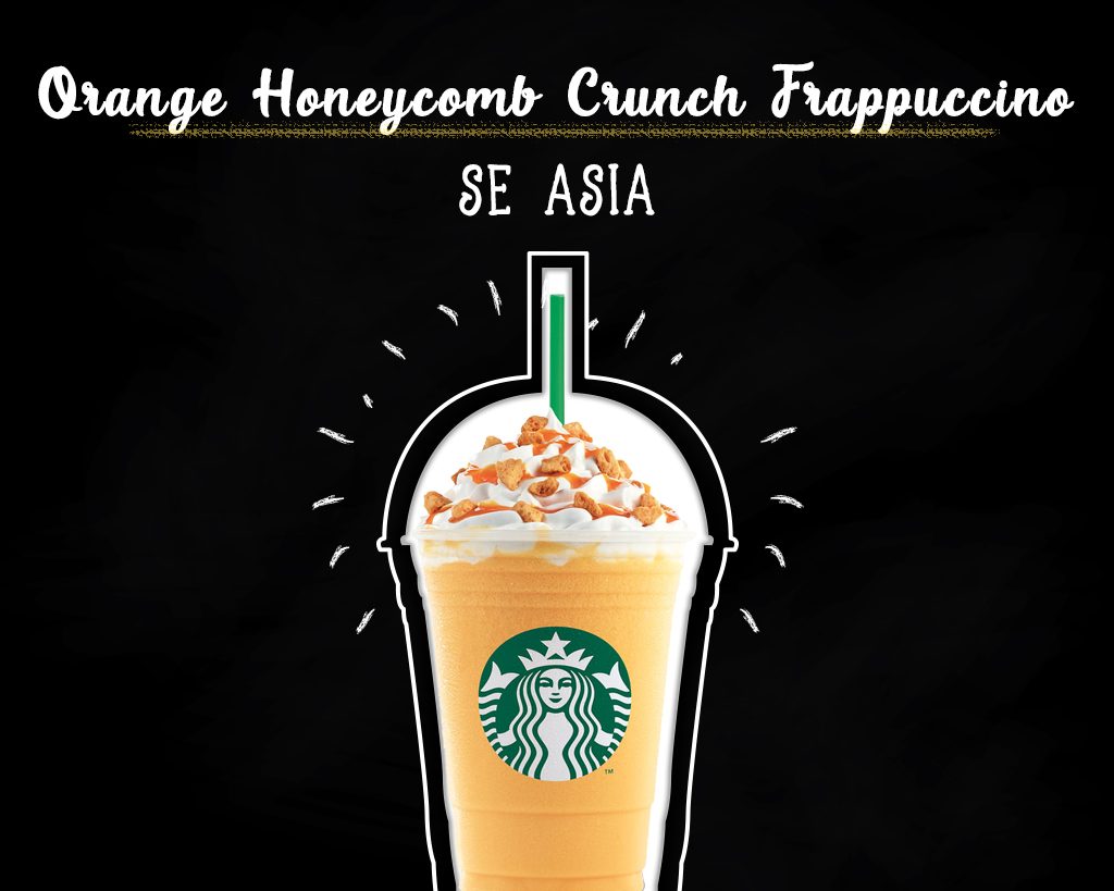 Orange Honeycomb Crunch Frappuccino SE Asia New
