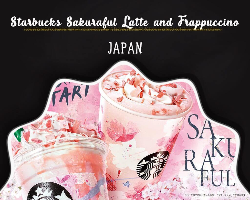 Starbucks SAKURAFUL Latte And Frappuccino Japan