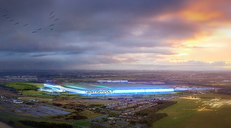 Britishvolt electric car battery gigafactory Blythe