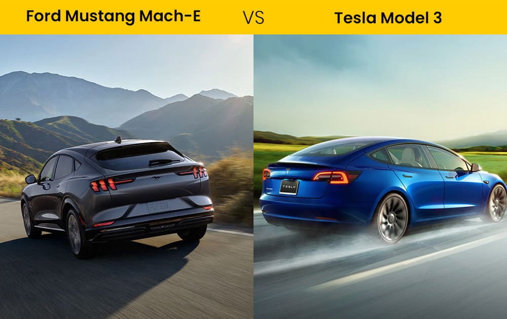 2- Ford Mustang Mach-E vs Tesla Model 3
