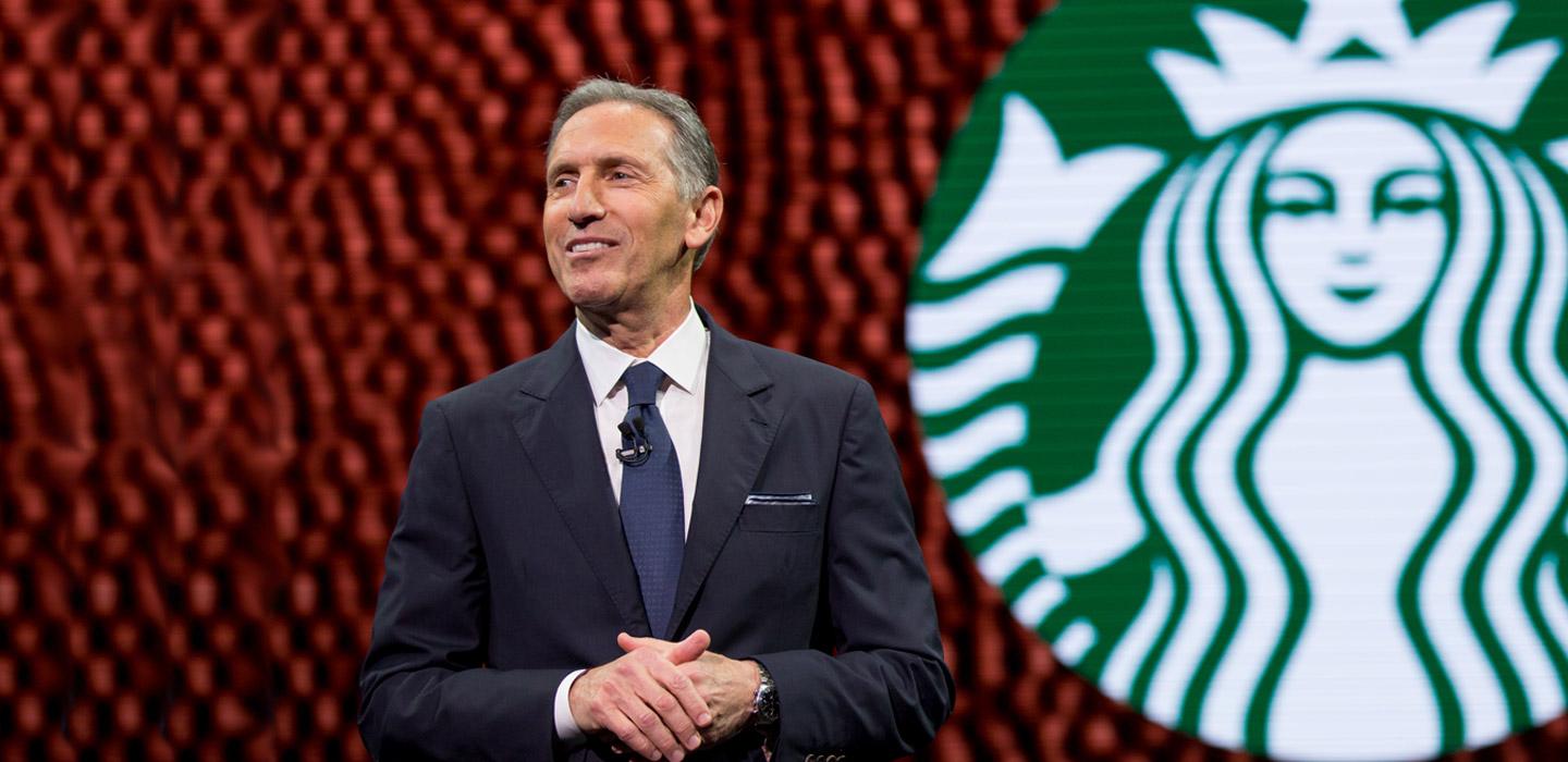 Howard Schultz takes office as interim CEO